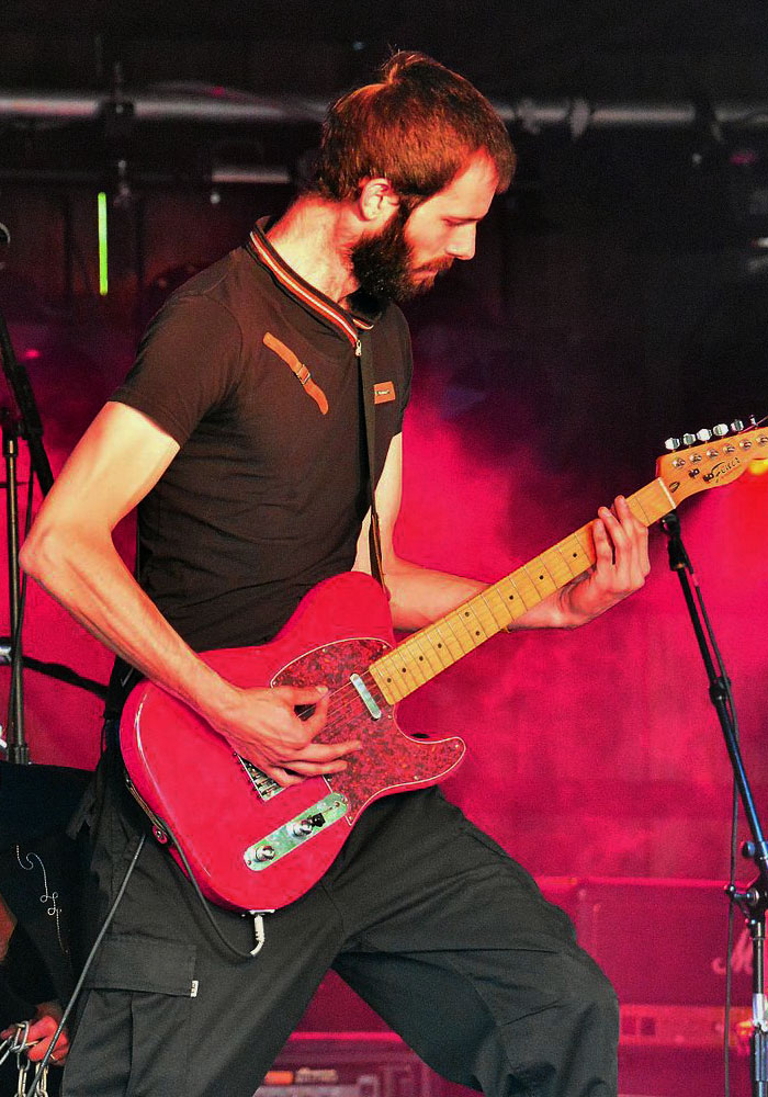 On stage with a Telecaster